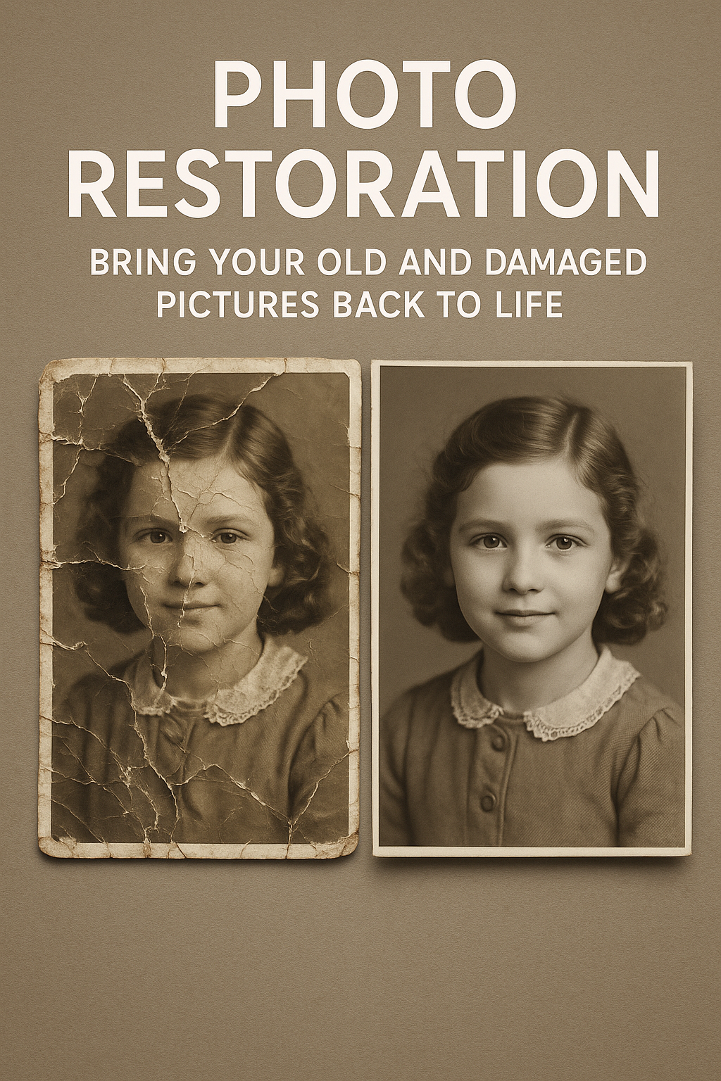 Professional photo restoration service at Video Studio Jimenez in Chicago