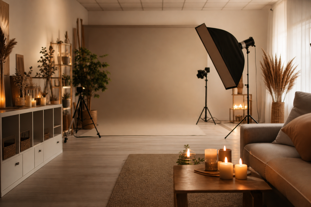 Studio setting in Berwyn, IL used for professional photographers and video coverage by Video Studio Jimenez